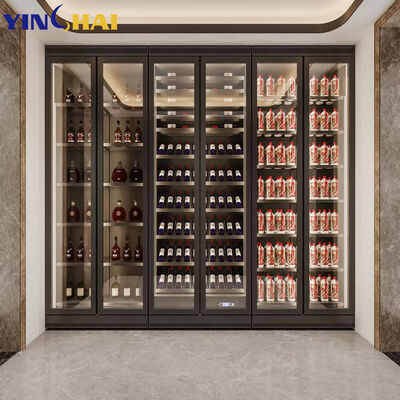 Recessed Installation Wine Cooler Glass Door Dual Zone Storage Unit
