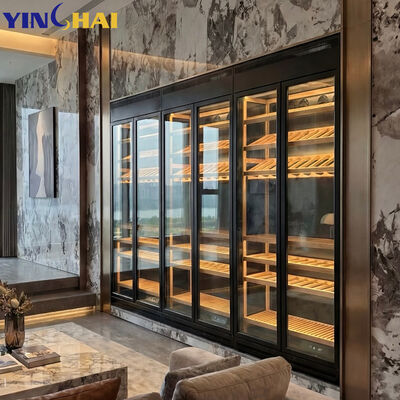 Recessed Installation Wine Cooler Glass Door Dual Zone Storage Unit