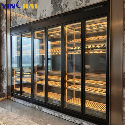 Recessed Installation Wine Cooler Glass Door Dual Zone Storage Unit
