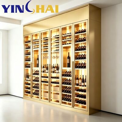 YINGHAI Custom Stainless Steel LED Constant Temp Wine Cabinet for Home & Commercial