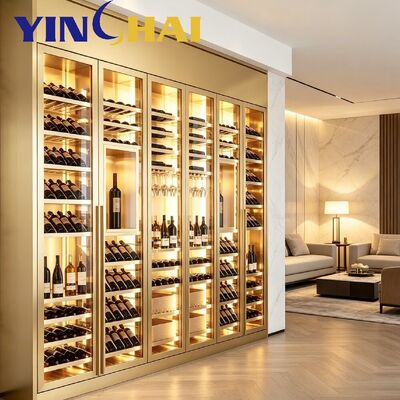 YINGHAI Custom Stainless Steel LED Constant Temp Wine Cabinet for Home & Commercial