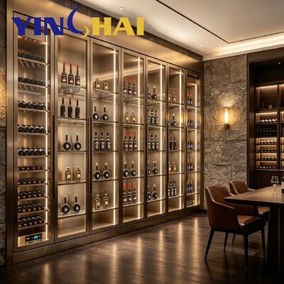 Silent Compressor Stainless Steel Dual Zone Wine Cabinet With APP Remote Control