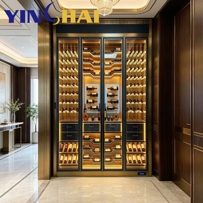 Luxury Freestanding Stainless Steel Thermostatic Wine Cabinet with Smart APP Control
