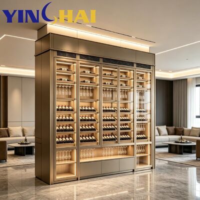 Full Wall Freestanding Dual-Zone Wine Cooler with Insulated Tempered Glass Display