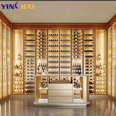 Large Capacity Built-in Wine Collection Storage LED Glass Wine Storage
