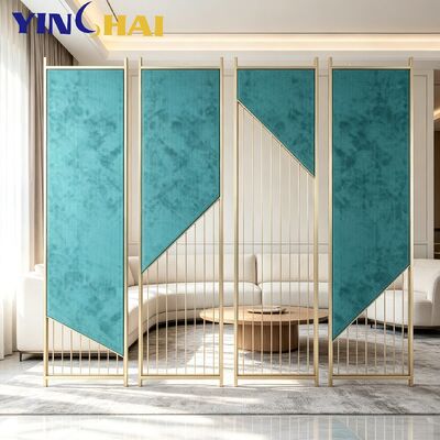 Custom Light Luxury Stainless Steel Screen Partition With Decorative Panels
