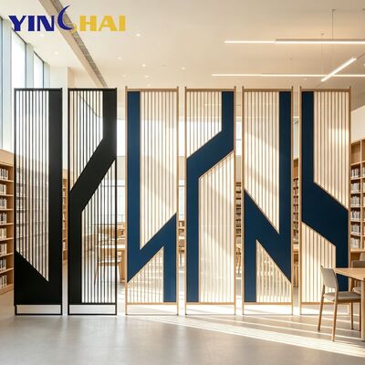 Custom Stainless Steel Angular Broken Line Vertical Strip Metal Screen Partition