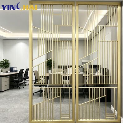 Custom Stainless Steel Vertical Bar Screen Partition For Office Study  Balcony 