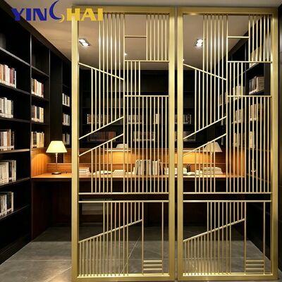 Custom Stainless Steel Vertical Bar Screen Partition For Office Study  Balcony 