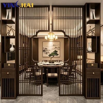 YINGHAI Custom Stainless Steel Chinese Lattice Decorative Screen Partition