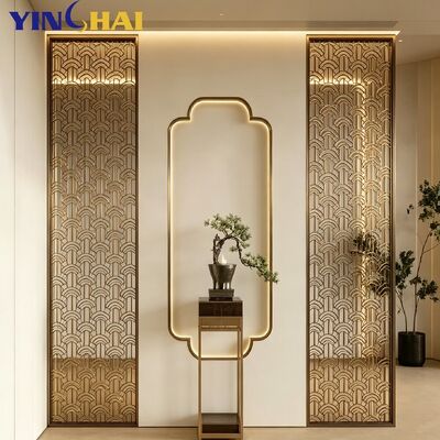 YINGHAI Custom Stainless Steel Fan Pattern Decorative Screen Partition