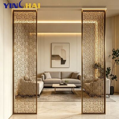 YINGHAI Custom Stainless Steel Fan Pattern Decorative Screen Partition