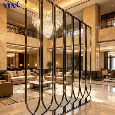 YINGHAI Custom Stainless Steel Curved Glass Screen for Home and Commercial Spaces