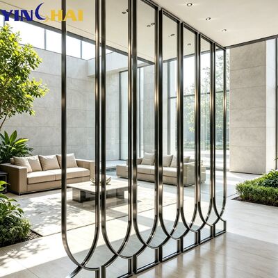 YINGHAI Custom Stainless Steel Curved Glass Screen for Home and Commercial Spaces