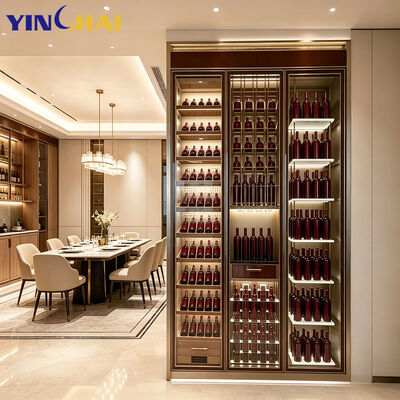 5 Door Glass Wall Wine Cooler Large Capacity Display