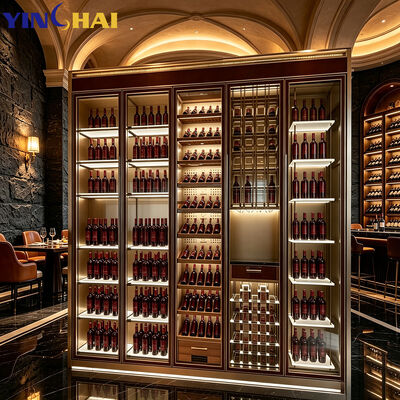 5 Door Glass Wall Wine Cooler Large Capacity Display