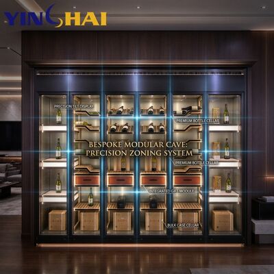 Dark Purple Bronze Stainless Steel Constant Temperature Wine Cabinet With LED Display